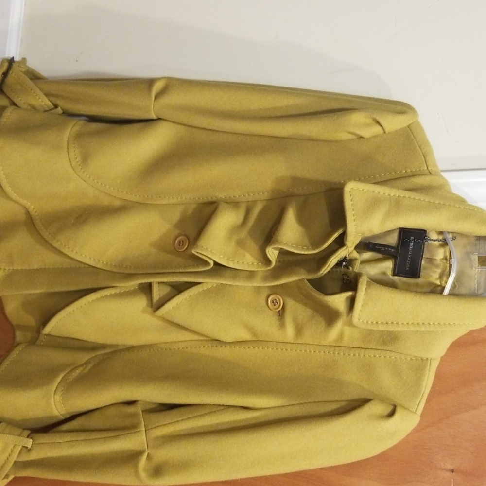 Bcbg olive green  wool 3/4 jacket